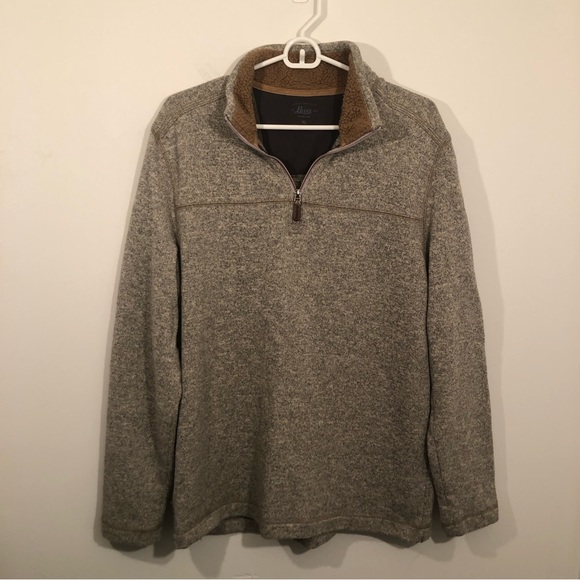 Bass 1/4 Zip Knit Sweater Men’s XL  Mixof Tan and Black - Picture 1 of 6